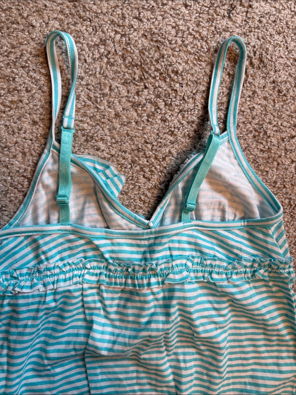 SO Mint Green & White Striped Cami Pajama Set - Picture 6 of 6